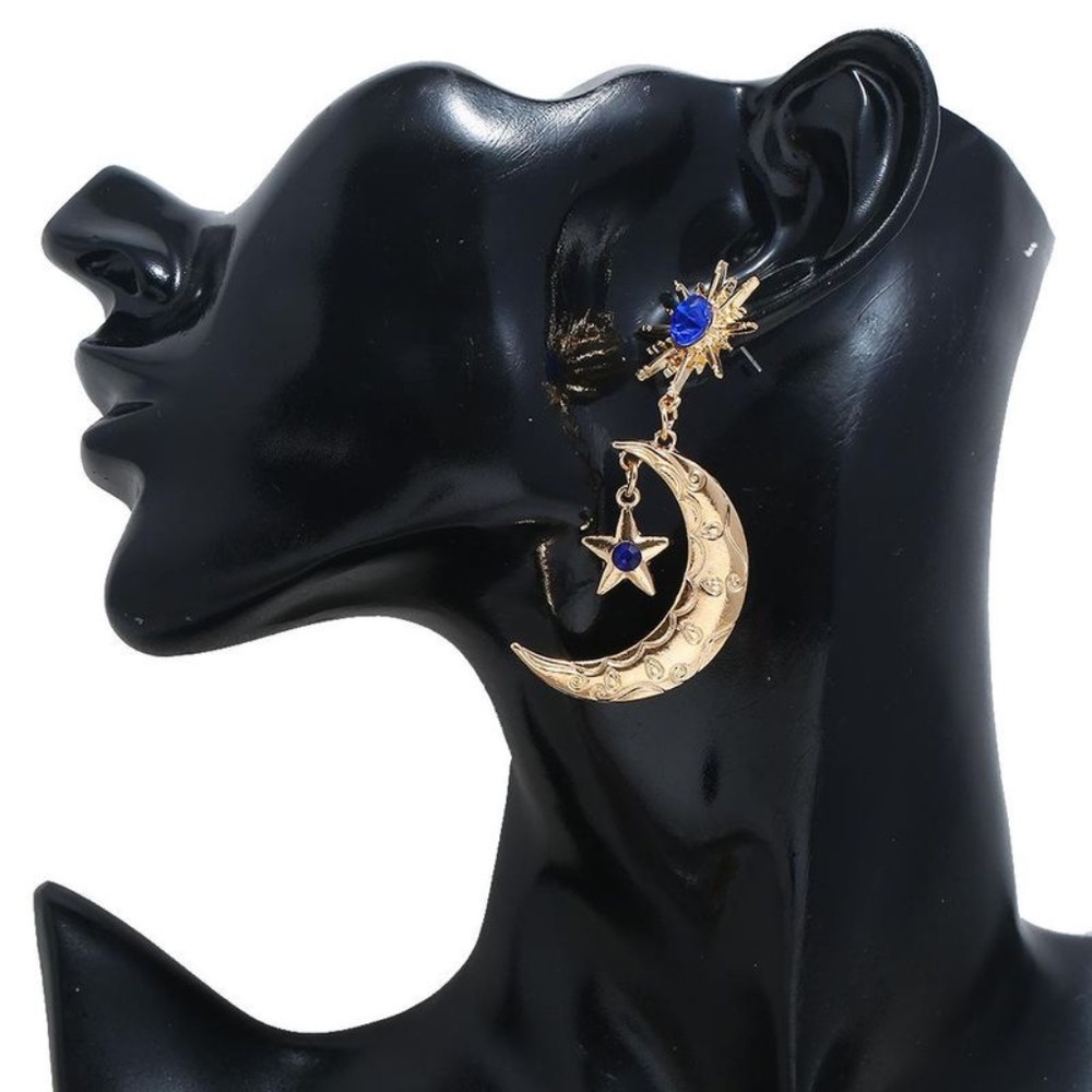 Ella Etc Celestial Chic Moon & Star Earrings Statement Jewelry